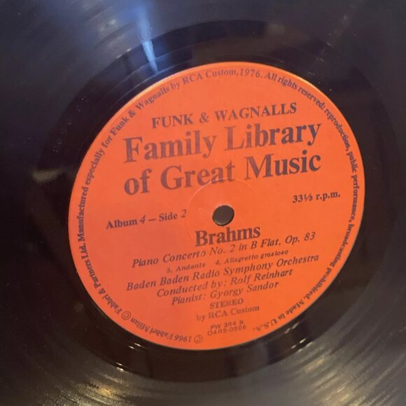 Brahms The Piano Concerto No. 2 In B Flat (Vinyl, 1976) RCA Custom FW-304 VG+ LP - Picture 11 of 12